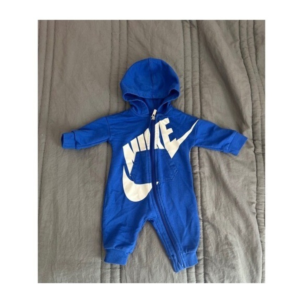 Nike Hooded Romper Size Infant 3M Blue